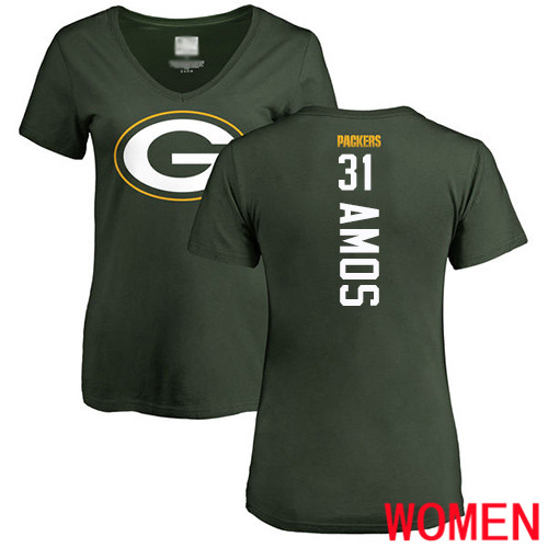 Green Bay Packers Green Women #31 Amos Adrian Backer Nike NFL T Shirt